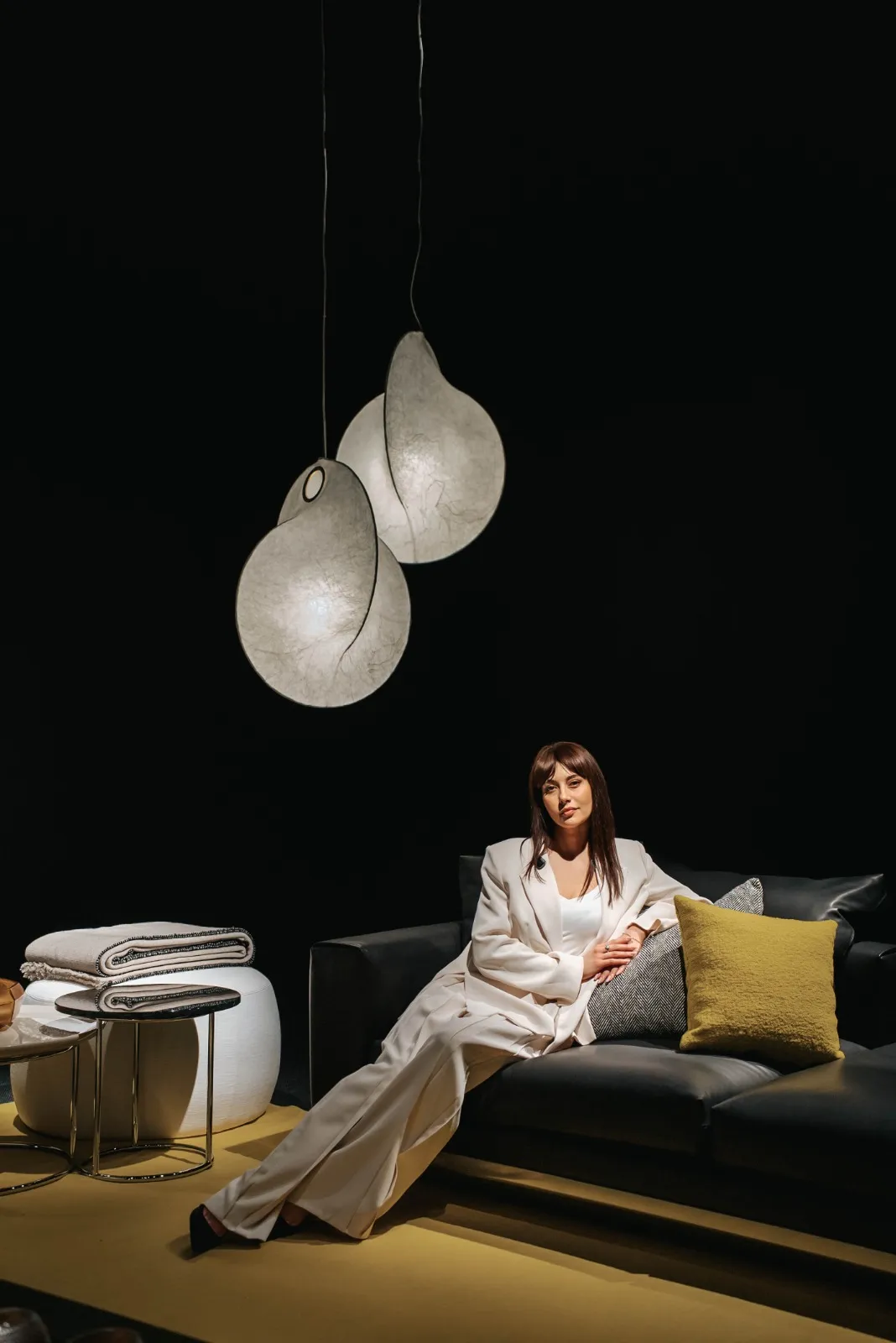 Georgiana Gogolan at a design showroom